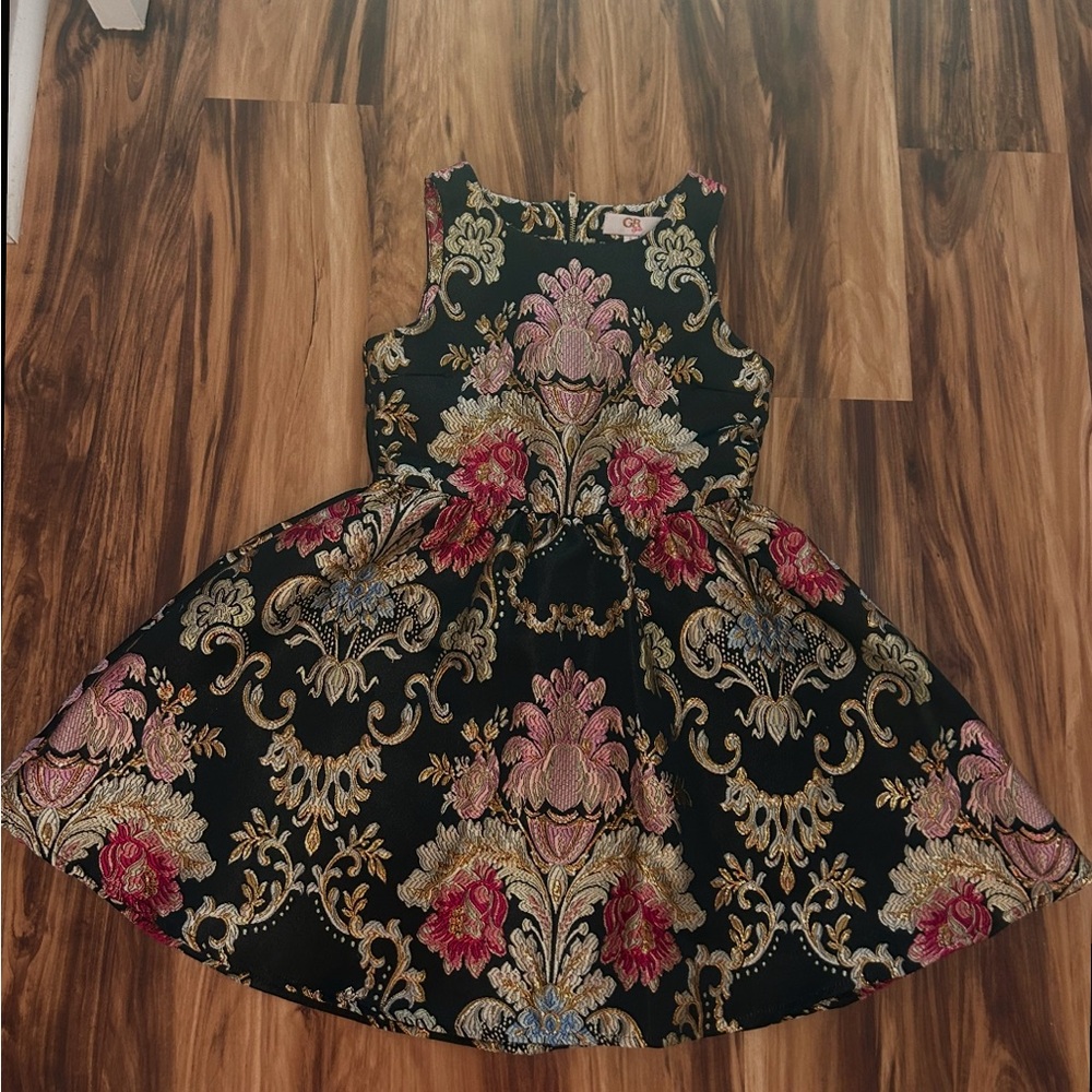 GB girls Black Pink A-line Sleeveless Cocktail Dress